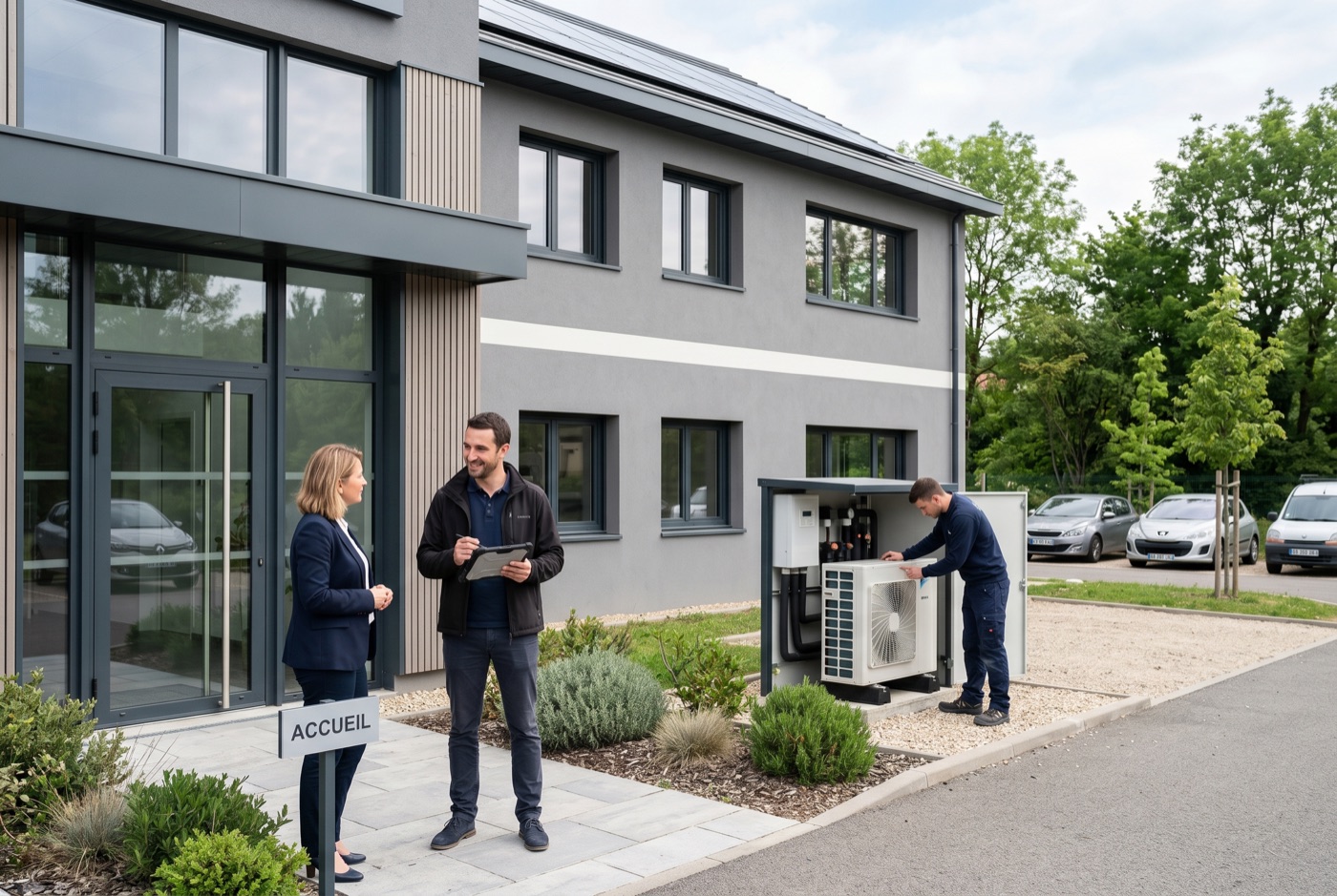 Audit énergétique tertiaire — bâtiment professionnel équipé en PAC